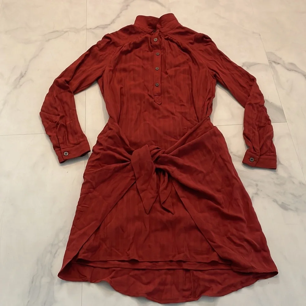 NWT Anthropologie Maeve Bloomsbury Mini Dress Size 2 Grunge Streetwear Wrap